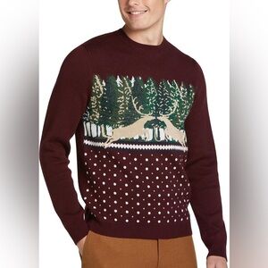 Paisley & Gray Men’s Wild Stag Slim Fit Crewneck Christmas Sweater – Size L #12